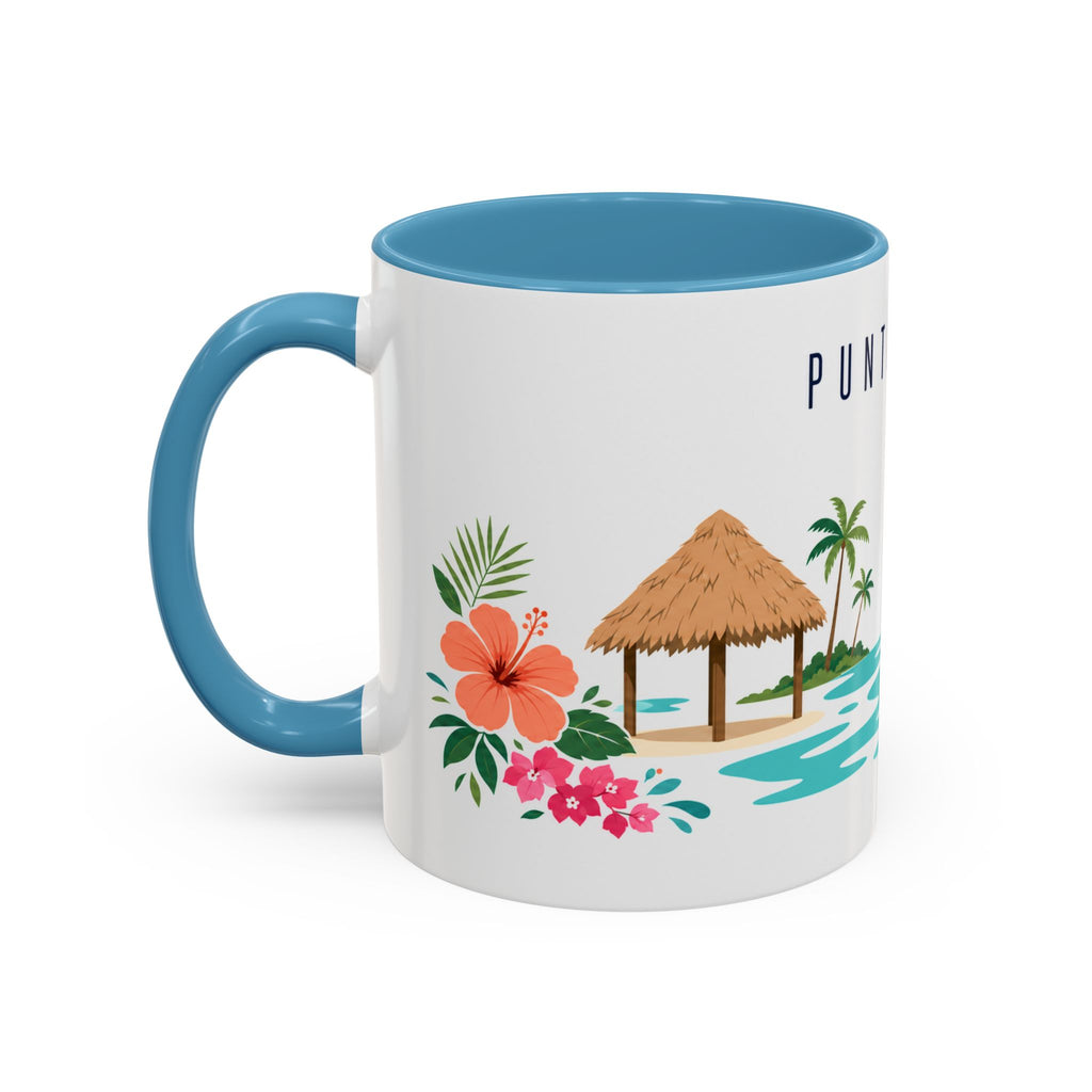 Punta Cana Coffee Mug | Dominican Republic Travel Souvenir | Porcelain Decal City Gift | 11oz 15oz Accent Mug