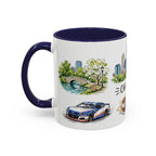 Charlotte Illustrated Travel Mug | City Souvenir Accent Coffee Mug | 11oz 15oz Ceramic Cup