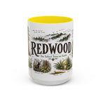 Redwood National Park Coffee Mug | California Coastal Forest Hiking Gift | Accent Color Ceramic 11oz 15oz