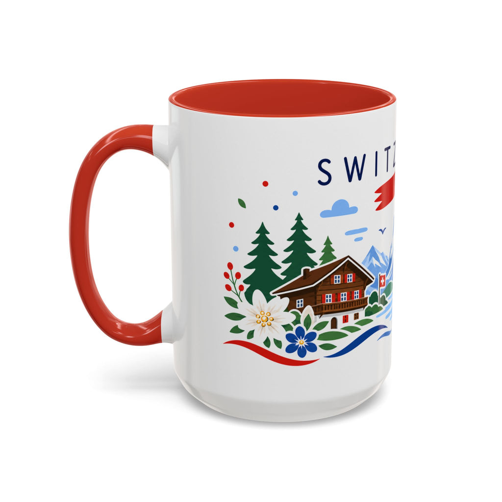 Switzerland Coffee Mug | Travel Souvenir Accent Mug | Country Gift Ceramic Cup 11oz 15oz