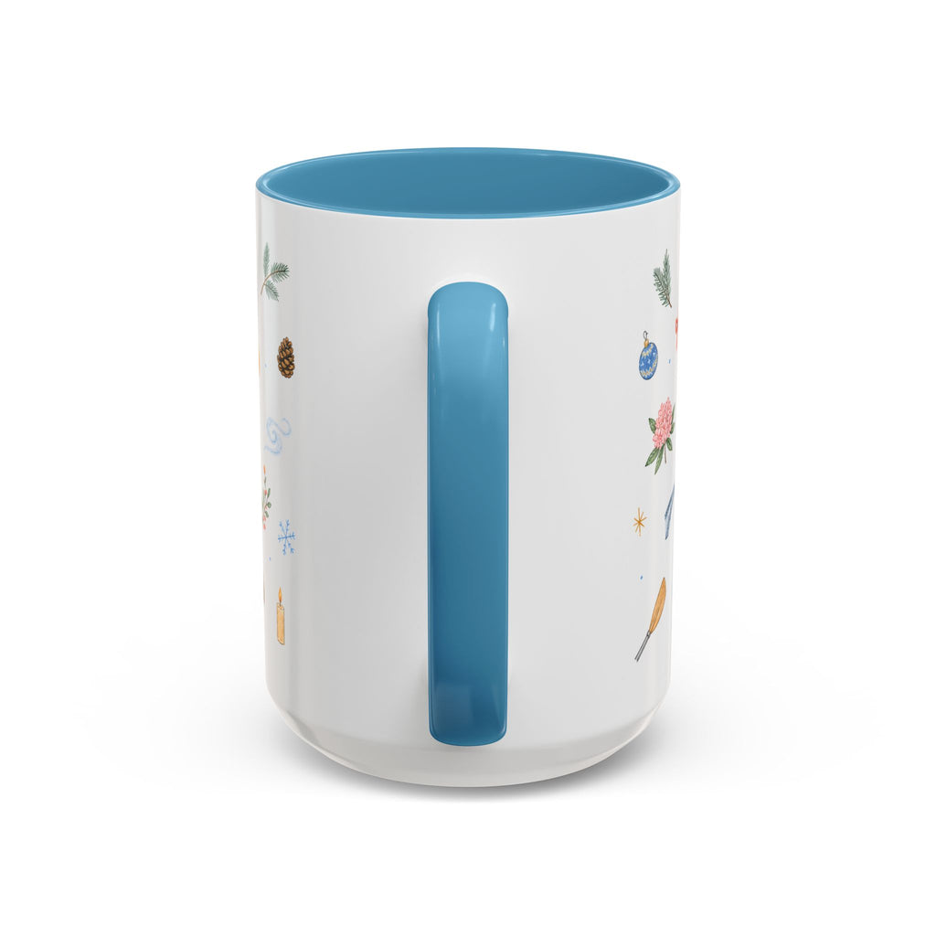 New River Gorge National Park Christmas Mug | Watercolor Travel Souvenir | Holiday Gift | Accent Ceramic Coffee Cup 11oz 15oz
