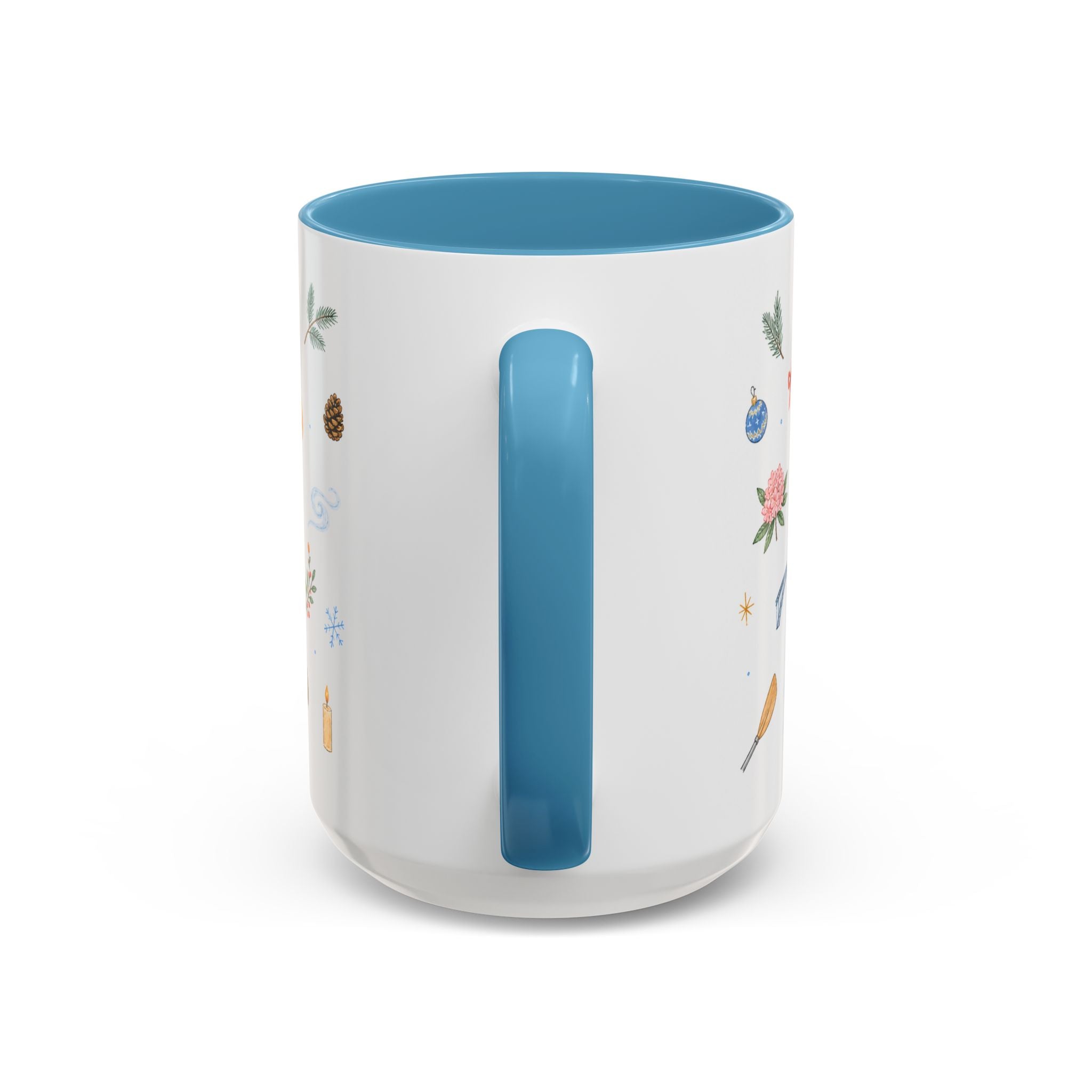 New River Gorge National Park Christmas Mug | Watercolor Travel Souvenir | Holiday Gift | Accent Ceramic Coffee Cup 11oz 15oz