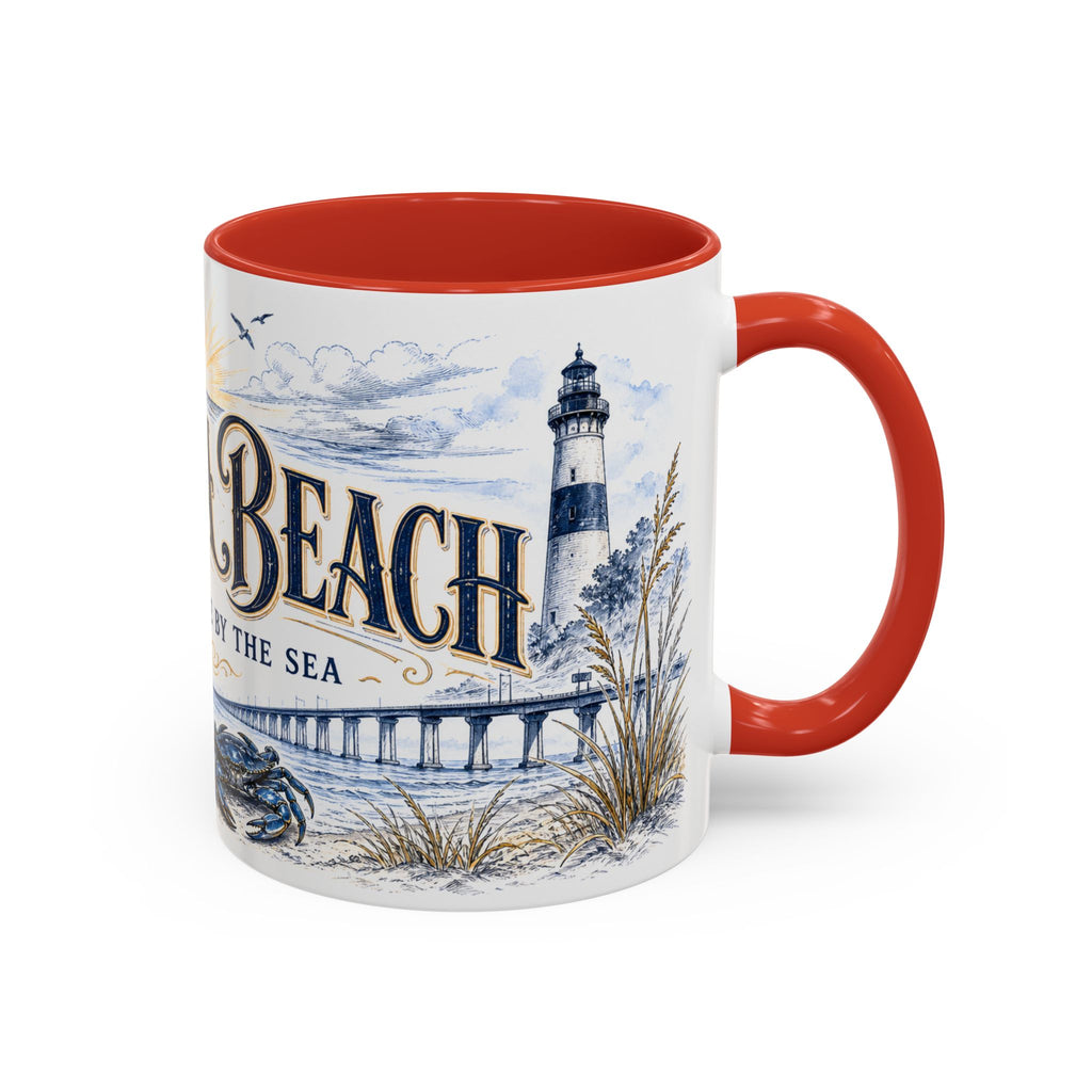 Virginia Beach Coffee Mug | United States Travel Souvenir | Vintage Illustrated City Gift | 11 oz 15 oz Accent Mug