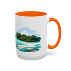 Biscayne National Park Coffee Mug | Solid Color Block Park Souvenir | 11oz 15oz Accent Mug