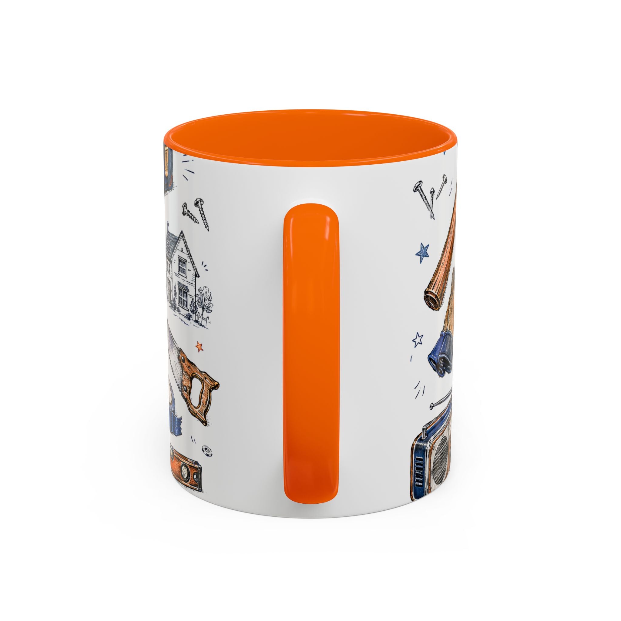 Mr Fix It Coffee Mug | Father's Day Gift for Dad | Accent Color Ceramic 11oz 15oz
