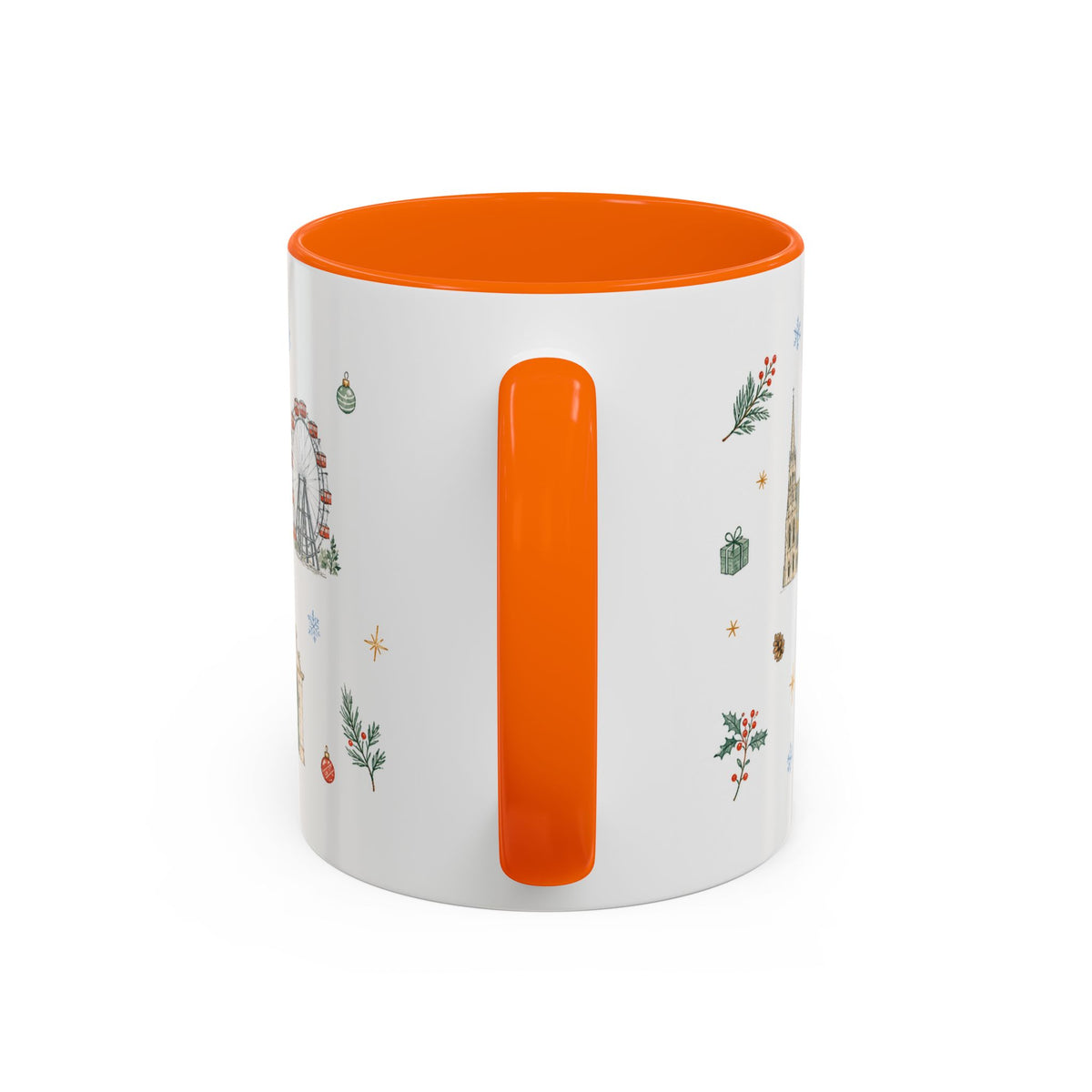 Vienna Christmas Mug | Watercolor Travel Souvenir | Holiday Gift | Accent Ceramic Coffee Cup 11oz 15oz