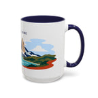 Torres del Paine Coffee Mug | Travel Destination Souvenir Gift | Accent Color Ceramic 11oz 15oz