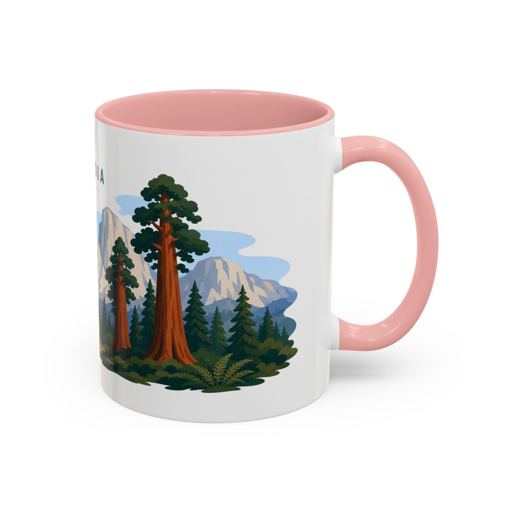 Sequoia National Park Coffee Mug | Solid Color Block Park Souvenir | 11oz 15oz Accent Mug