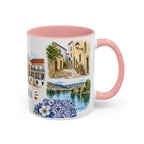 Coimbra Illustrated Travel Mug | City Souvenir Accent Coffee Mug | 11oz 15oz Ceramic Cup