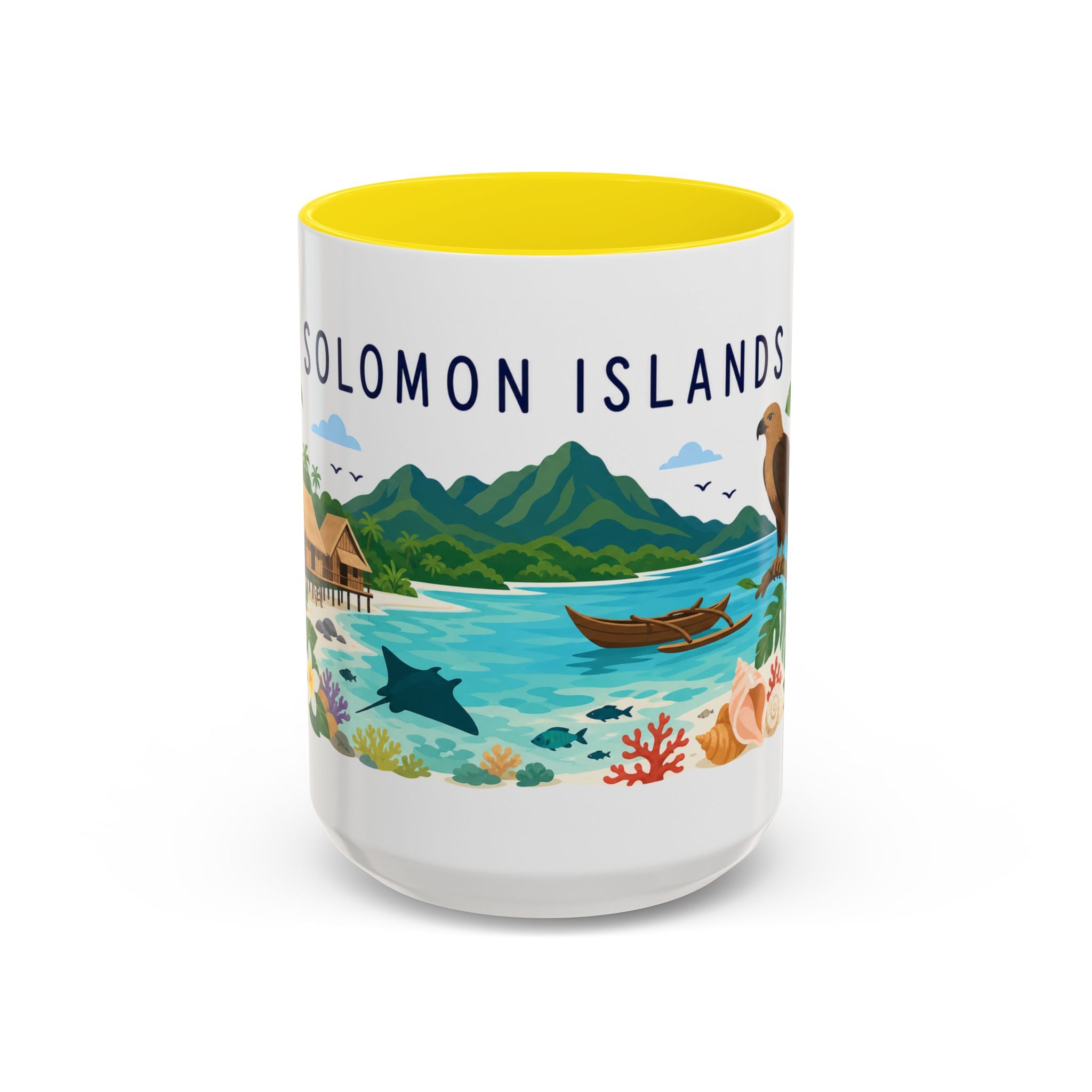 Solomon Islands Coffee Mug | Travel Souvenir Accent Mug | Country Gift Ceramic Cup 11oz 15oz
