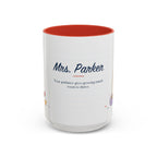 Personalized Teacher Mug | Custom Name Notebook Coffee Cup | Back to School Gift 11oz 15oz