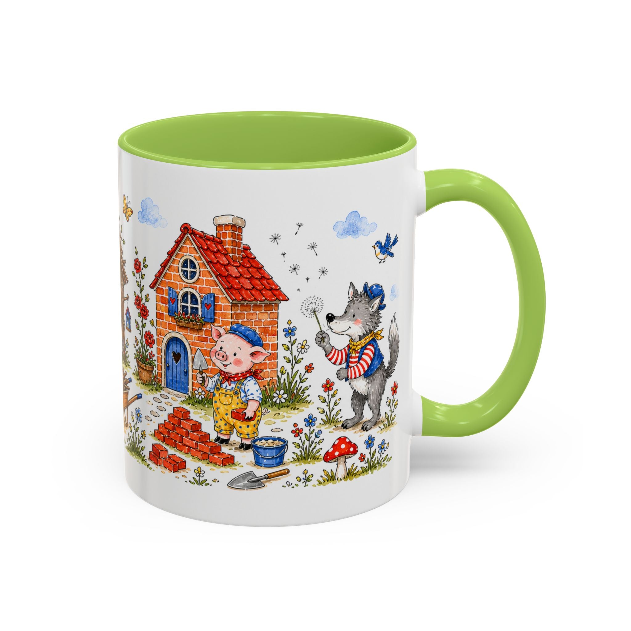Three Little Pigs Mug | Storybook Fairy Tale Accent Coffee Mug | EveryLegend