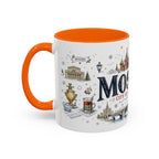 Moscow Coffee Mug | Russia Souvenir Travel Gift | Accent Color Ceramic 11oz 15oz