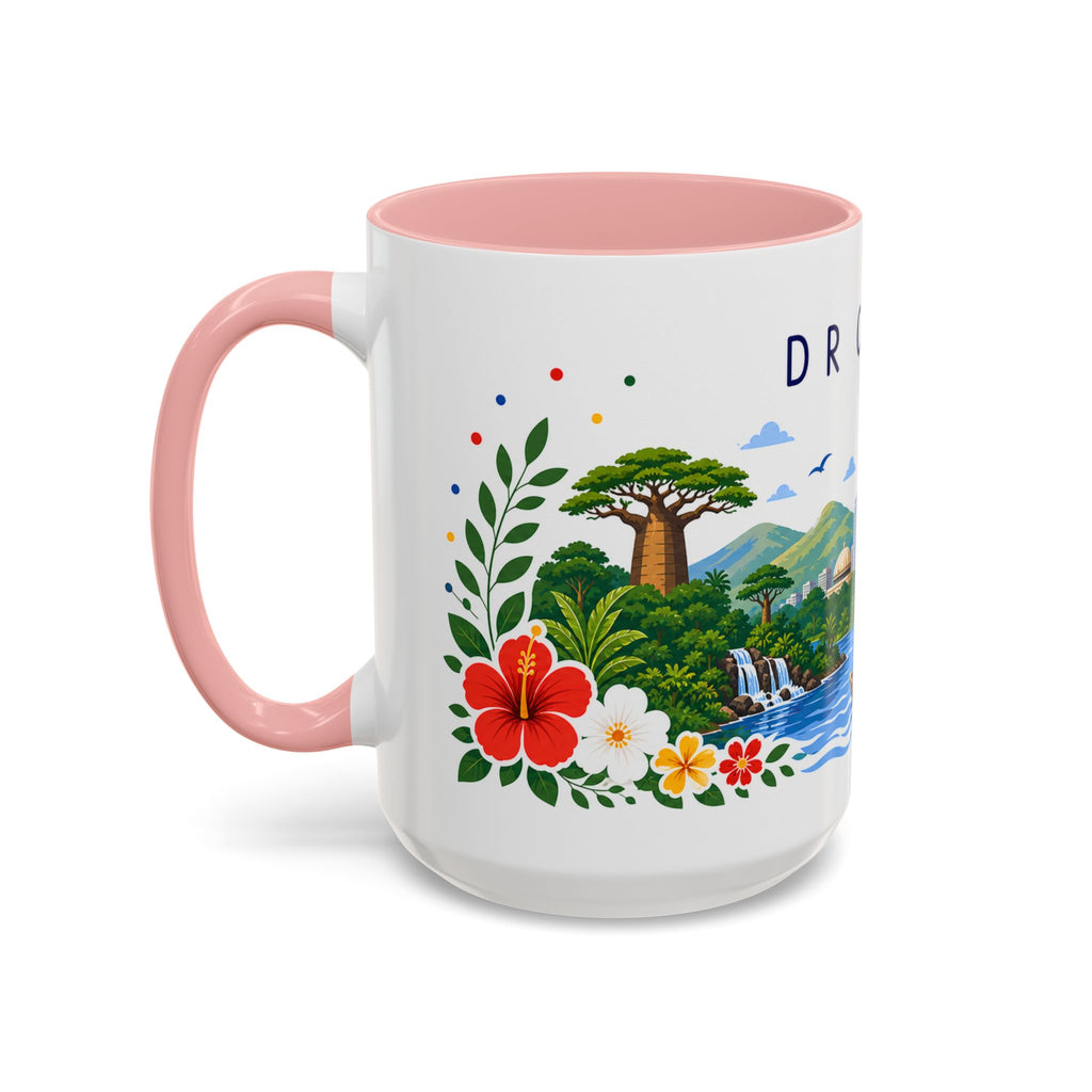 DR Congo Coffee Mug | Travel Souvenir Accent Mug | Place Gift Ceramic Cup 11oz 15oz