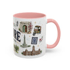 Lahore Coffee Mug | Pakistan Souvenir Travel Gift | Accent Color Ceramic 11oz 15oz