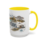 Altai Mountains Mug, Mongolia Travel Souvenir, Bucket List Gift, Accent Ceramic Coffee Mug 11oz 15oz