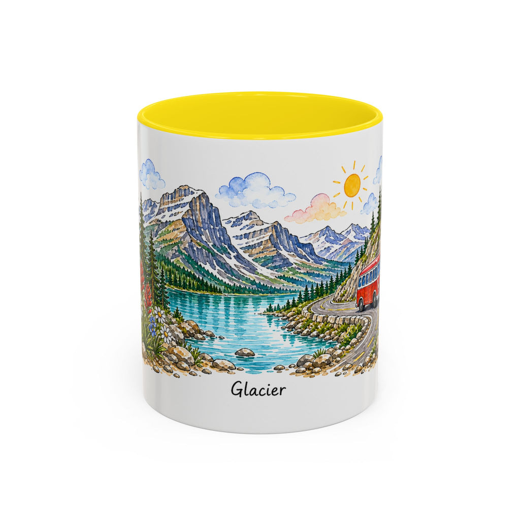 Glacier National Park Mug | US Travel Souvenir Accent Coffee Mug | 11oz 15oz Ceramic Cup