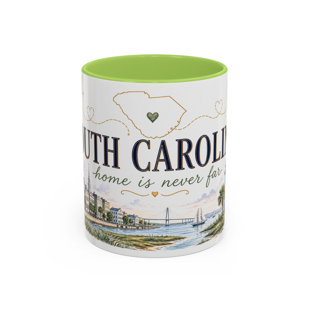 South Carolina State Mug | Botanical Map Accent Cup (11oz 15oz)