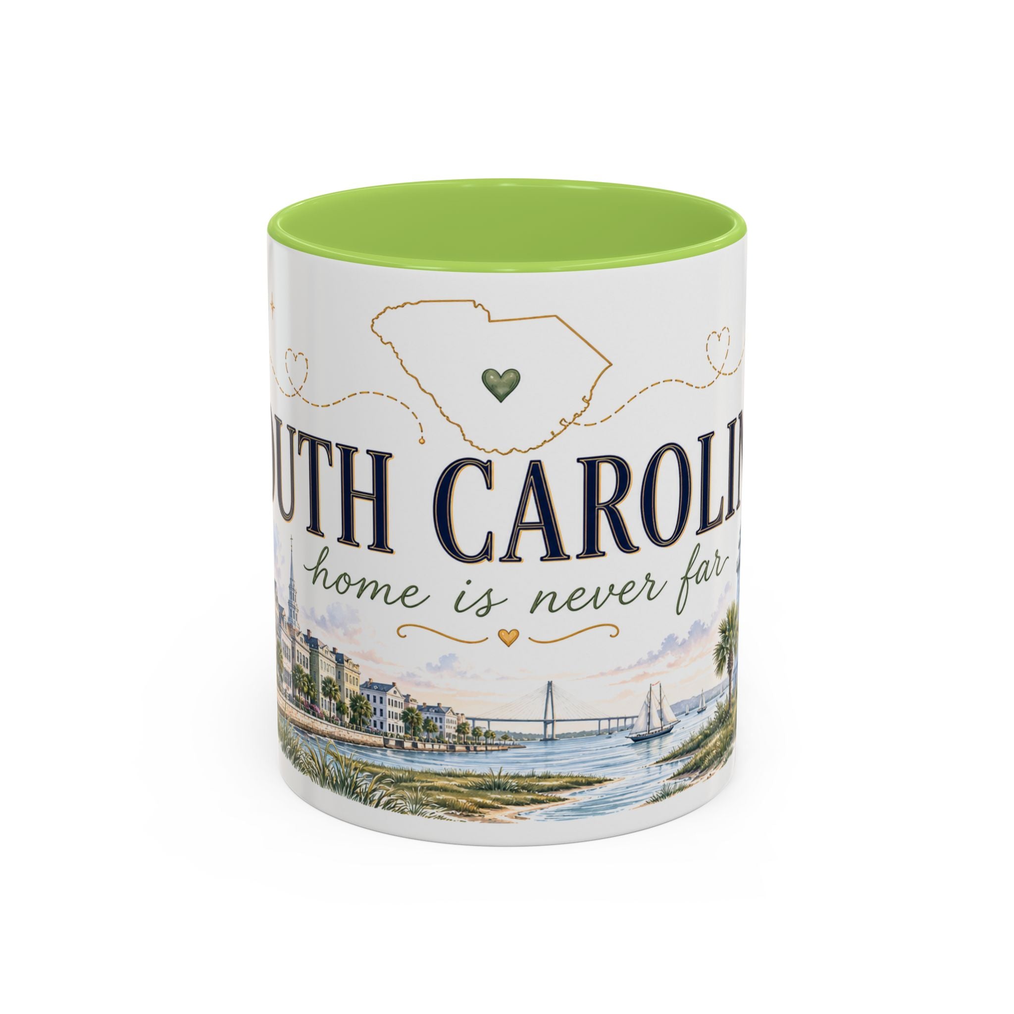 South Carolina State Mug | Botanical Map Accent Cup (11oz 15oz)