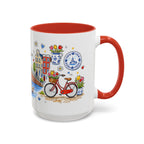 Amsterdam Travel Mug | European City Souvenir Accent Coffee Mug | 11oz 15oz Ceramic Cup