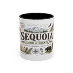 Sequoia Coffee Mug | National Park Hiking California Gift | Accent Color Ceramic 11oz 15oz