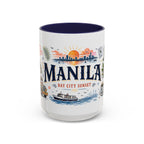 Manila Coffee Mug | Philippines Souvenir Travel Gift | Accent Color Ceramic 11oz 15oz
