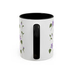 Illinois Violet Mug, State Flower Floral Coffee Cup, 11oz Botanical Gift
