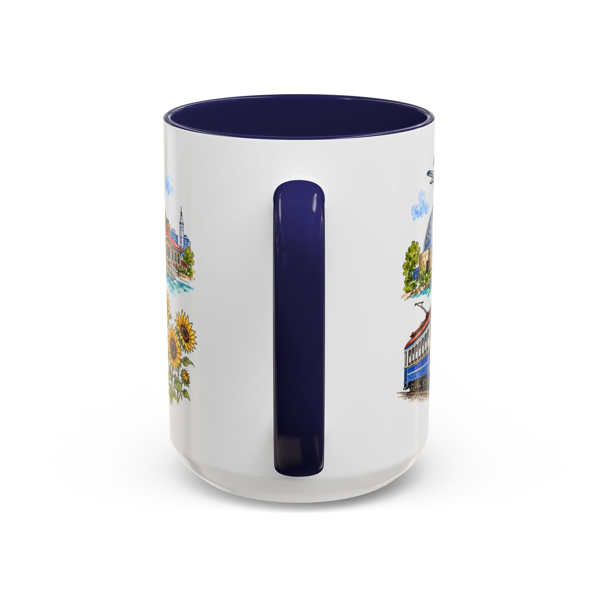 Wichita Illustrated Travel Mug | City Souvenir Accent Coffee Mug | 11oz 15oz Ceramic Cup