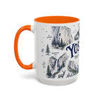 Yosemite National Park Coffee Mug | Hiking Camping Nature Gift | Accent Color Ceramic 11oz 15oz