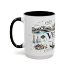 Venice Coffee Mug | Italy Souvenir Travel Gift | Accent Color Ceramic 11oz 15oz