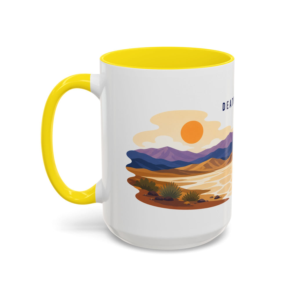 Death Valley National Park Coffee Mug | Solid Color Block Park Souvenir | 11oz 15oz Accent Mug
