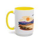 Death Valley National Park Coffee Mug | Solid Color Block Park Souvenir | 11oz 15oz Accent Mug