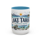 Lake Tahoe Mug, California Nevada Travel Souvenir, Bucket List Gift, Accent Ceramic Coffee Mug 11oz 15oz