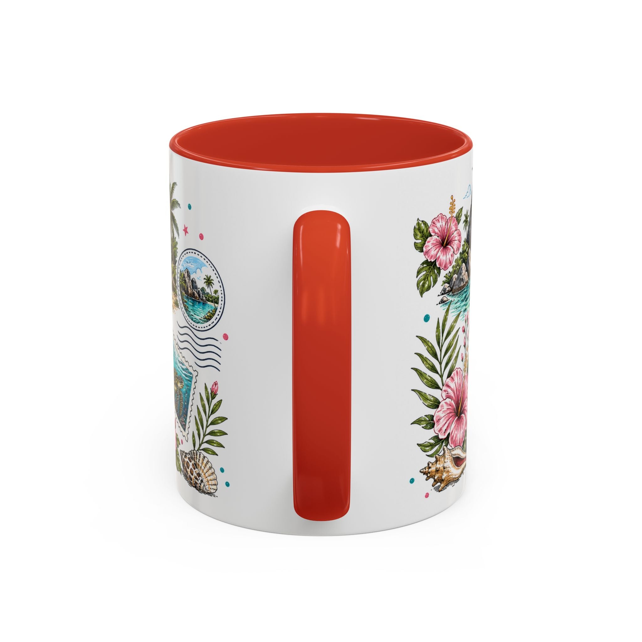 Seychelles Coffee Mug | Travel Destination Souvenir Gift | Accent Color Ceramic 11oz 15oz