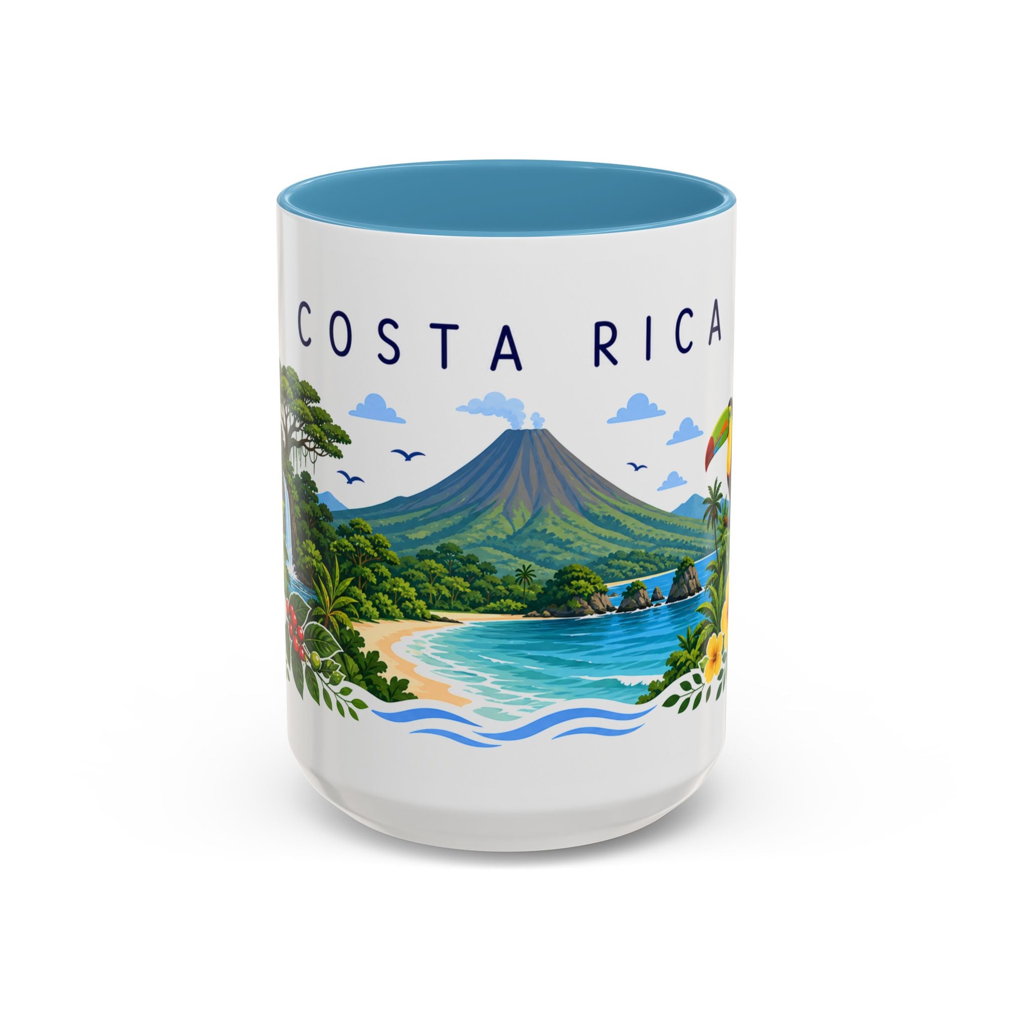 Costa Rica Coffee Mug | Travel Souvenir Accent Mug | Place Gift Ceramic Cup 11oz 15oz