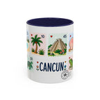 Cancun Coffee Mug | Postage Stamp Collage Mug | Travel Souvenir Accent Cup 11oz 15oz