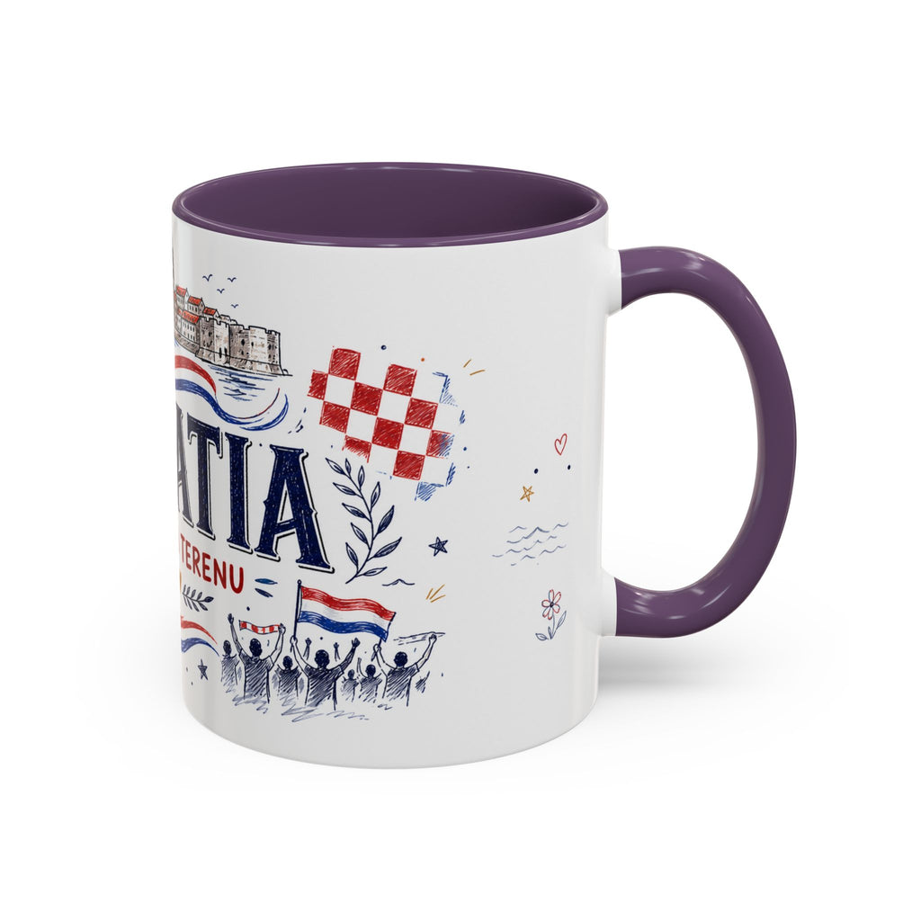 Croatia Soccer Coffee Mug | World Cup Fan Gift | Accent Color Ceramic 11oz 15oz Match Day Cup