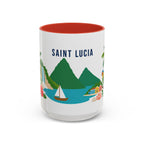Saint Lucia Coffee Mug | Travel Souvenir Accent Mug | Country Gift Ceramic Cup 11oz 15oz