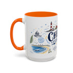Chennai Coffee Mug | India Souvenir Travel Gift | Accent Color Ceramic 11oz 15oz