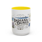 Indiana Dunes National Park Coffee Mug | Indiana Lake Michigan Beach Gift | Accent Color Ceramic 11oz 15oz