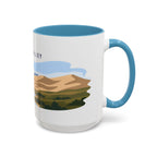 Kobuk Valley National Park Coffee Mug | Solid Color Block Park Souvenir | 11oz 15oz Accent Mug