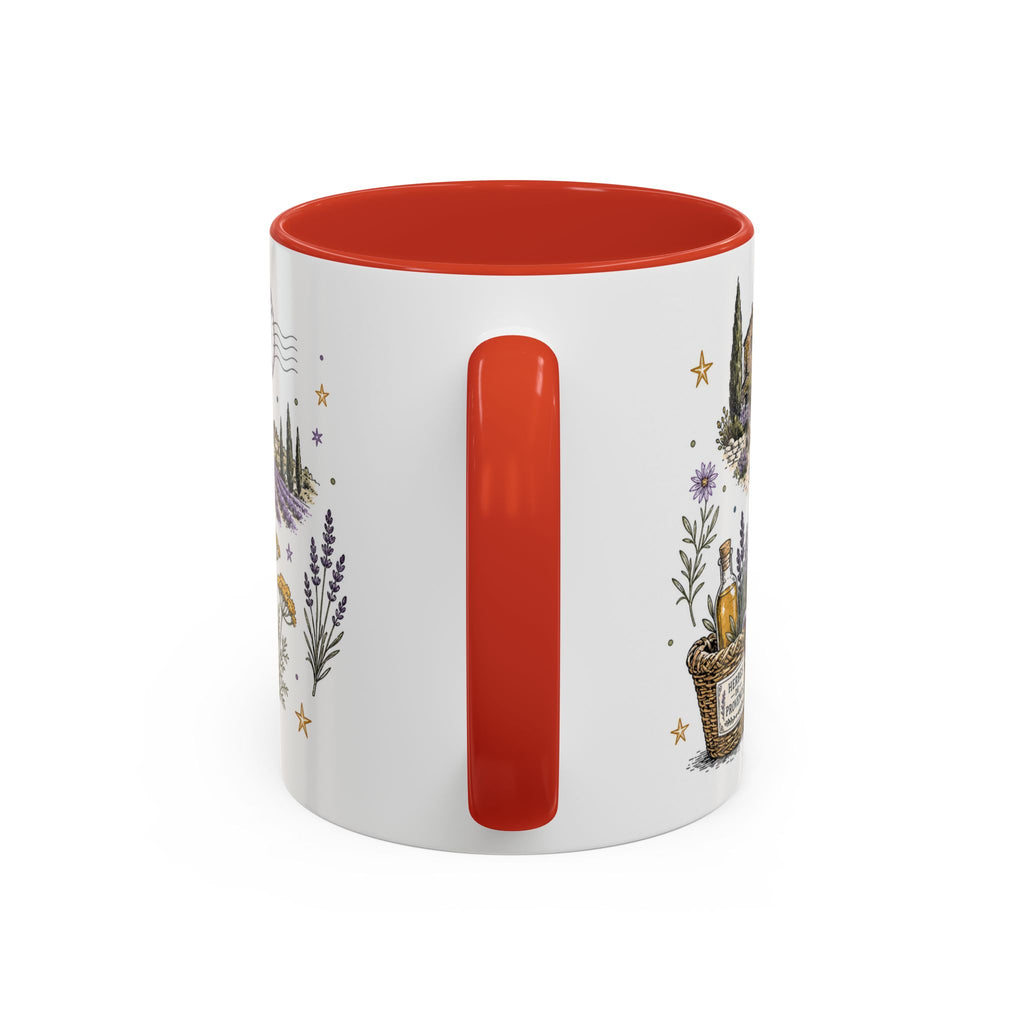 Provence Coffee Mug | Travel Destination Souvenir Gift | Accent Color Ceramic 11oz 15oz