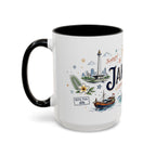 Jakarta Coffee Mug | Indonesia Souvenir Travel Gift | Accent Color Ceramic 11oz 15oz