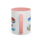 Virginia Beach Illustrated Travel Mug | City Souvenir Accent Coffee Mug | 11oz 15oz Ceramic Cup