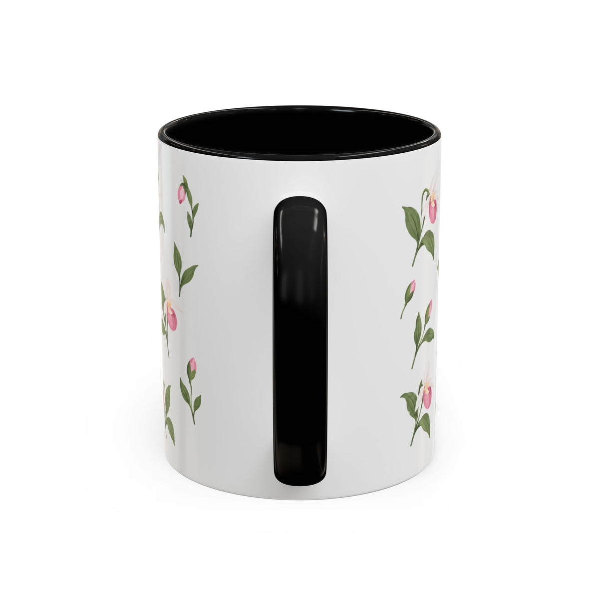 Minnesota Pink and White Lady Slipper Mug, State Flower Floral Coffee Cup, 11oz Botanical Gift