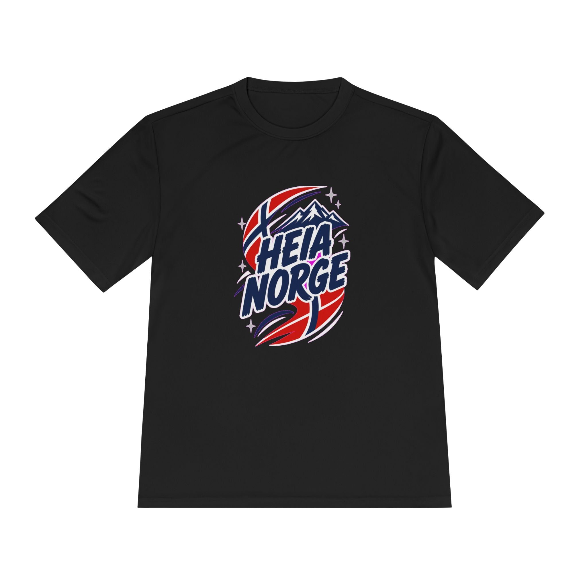 Norway Fan T-Shirt, Heia Norge Sport Tee, Moisture Wicking Performance Shirt