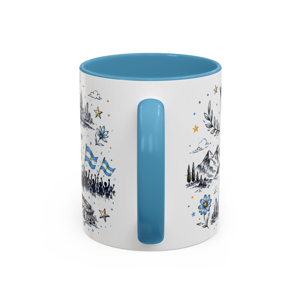 Argentina Soccer Coffee Mug | Soccer Fan Gift | Accent Color Ceramic 11oz 15oz Match Day Cup
