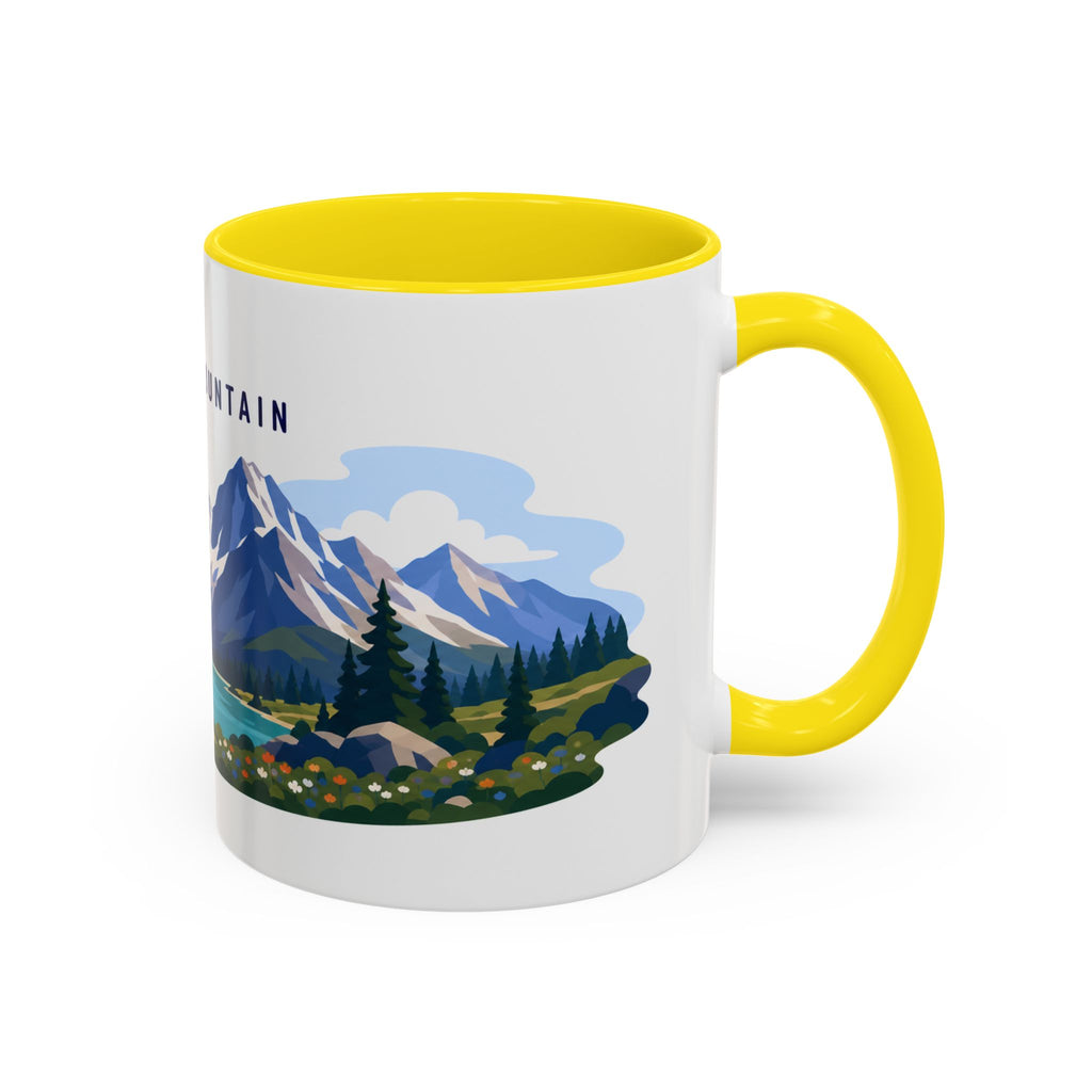 Rocky Mountain National Park Coffee Mug | Solid Color Block Park Souvenir | 11oz 15oz Accent Mug