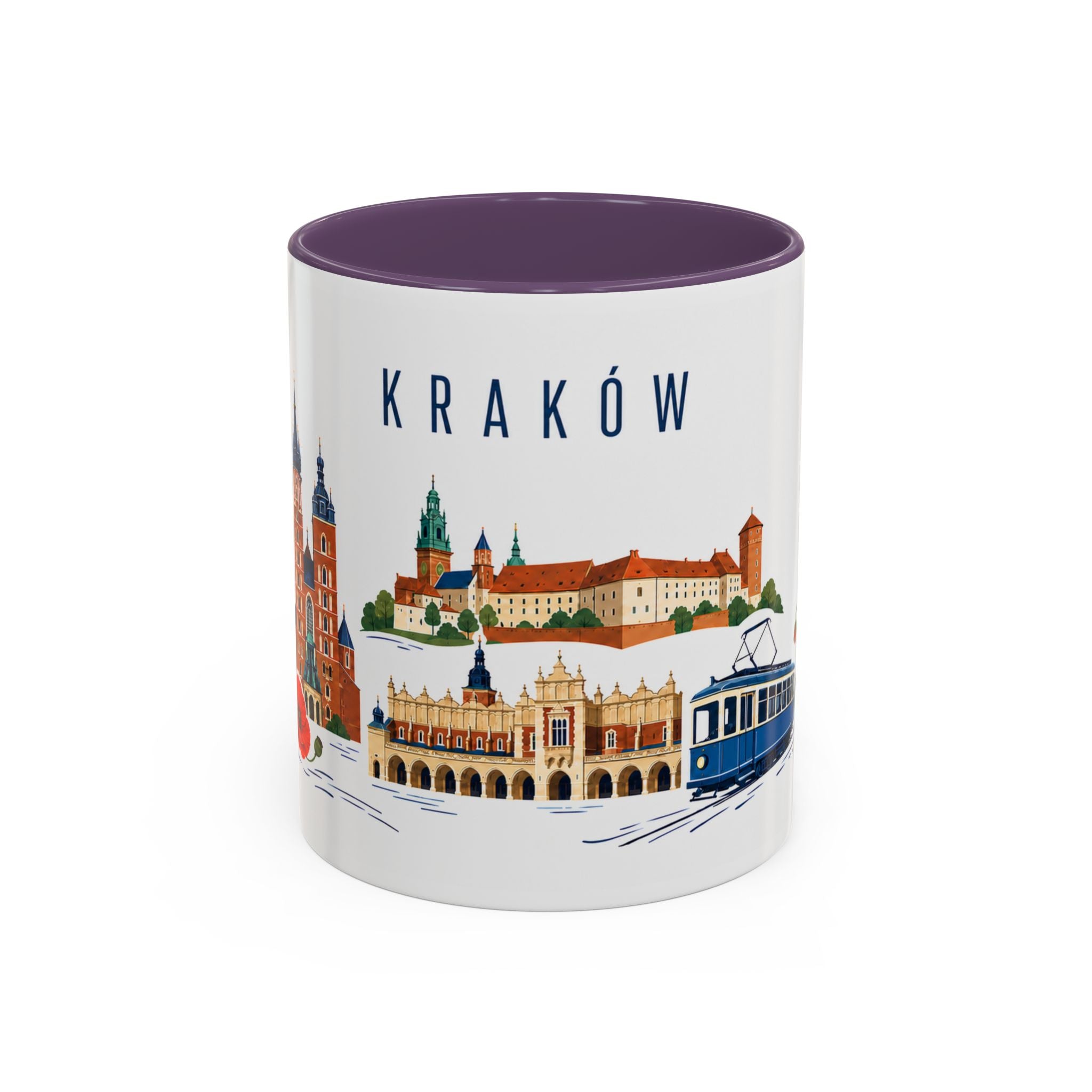 Kraków Coffee Mug | Poland Travel Souvenir | Porcelain Decal City Gift | 11oz 15oz Accent Mug