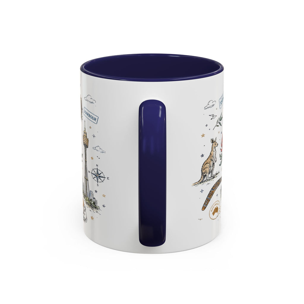 Sydney Coffee Mug | Australia Souvenir Travel Gift | Accent Color Ceramic 11oz 15oz